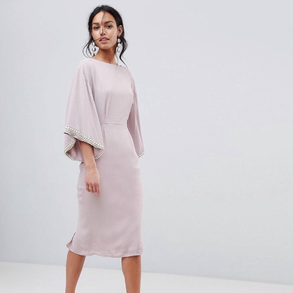 ASOS Kimono Open Back Midi Dress Elegant